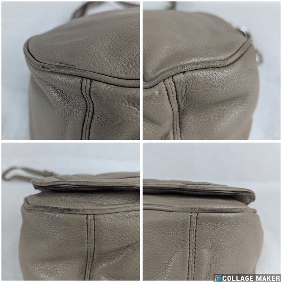 Marc Jacobs Recruit Saddle Leather Bag In Beige Made in Vietnam - Picture 13 of 15